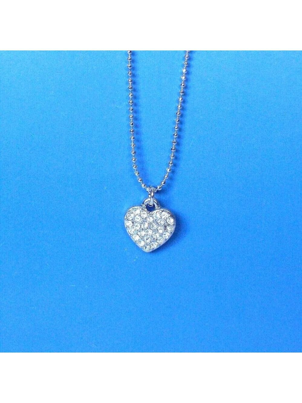 Lia Sophia "LITTLE BIT HEART" Necklace, 16-19", Cut Crystals, NWOT - Picture 4 of 4